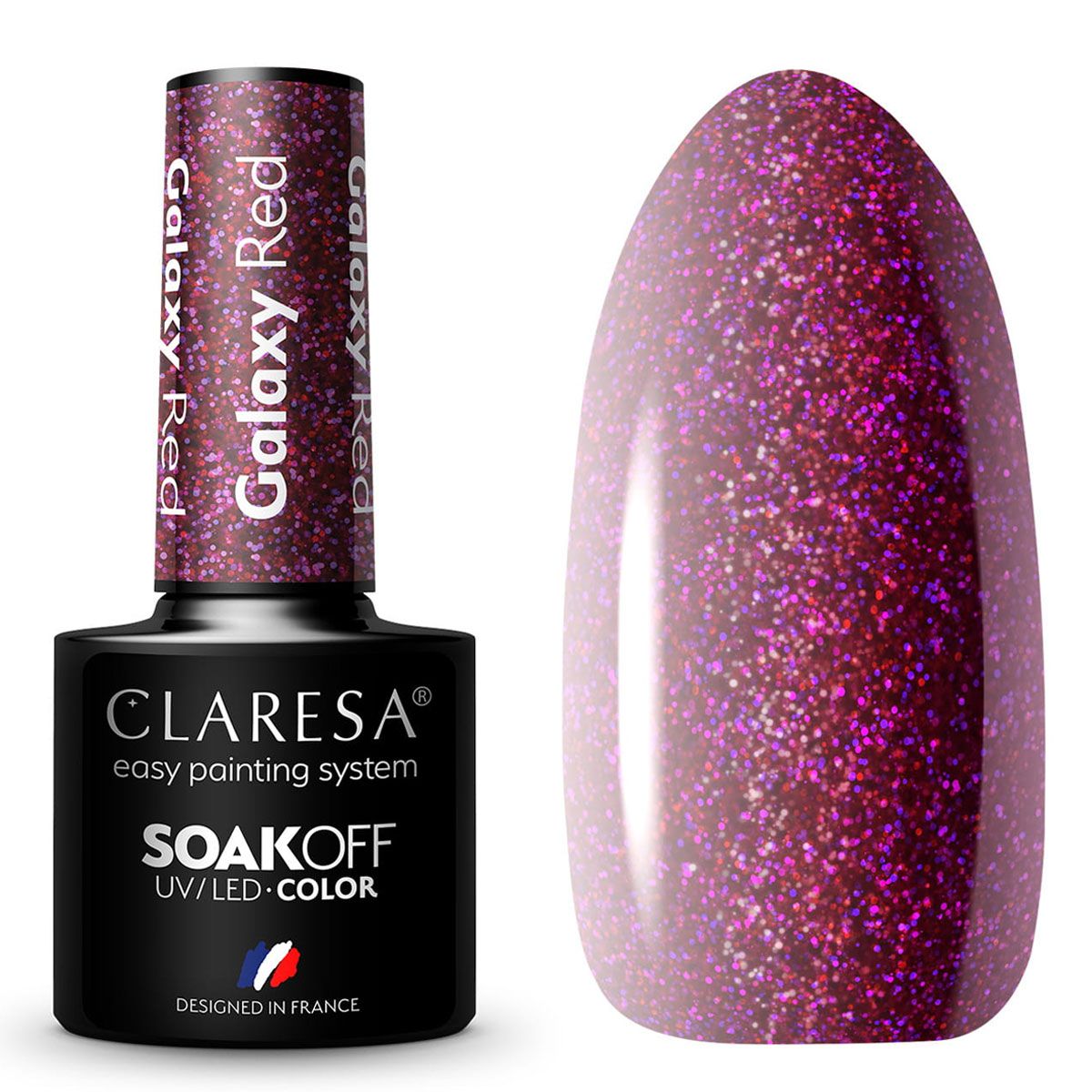Claresa uv led gellak 5ml galaxy red