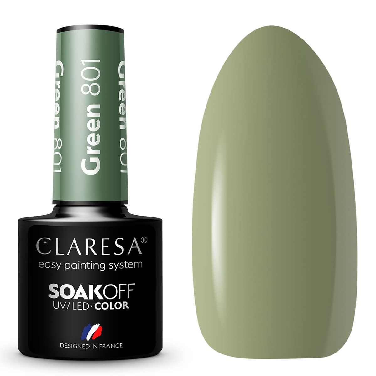 Claresa uv led gellak 5ml green 801 quiet forest