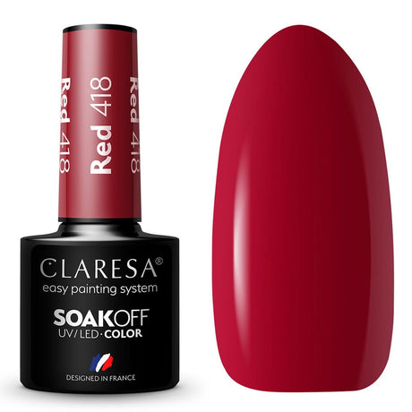 Claresa uv led gellak 5ml red 418 take me to the river