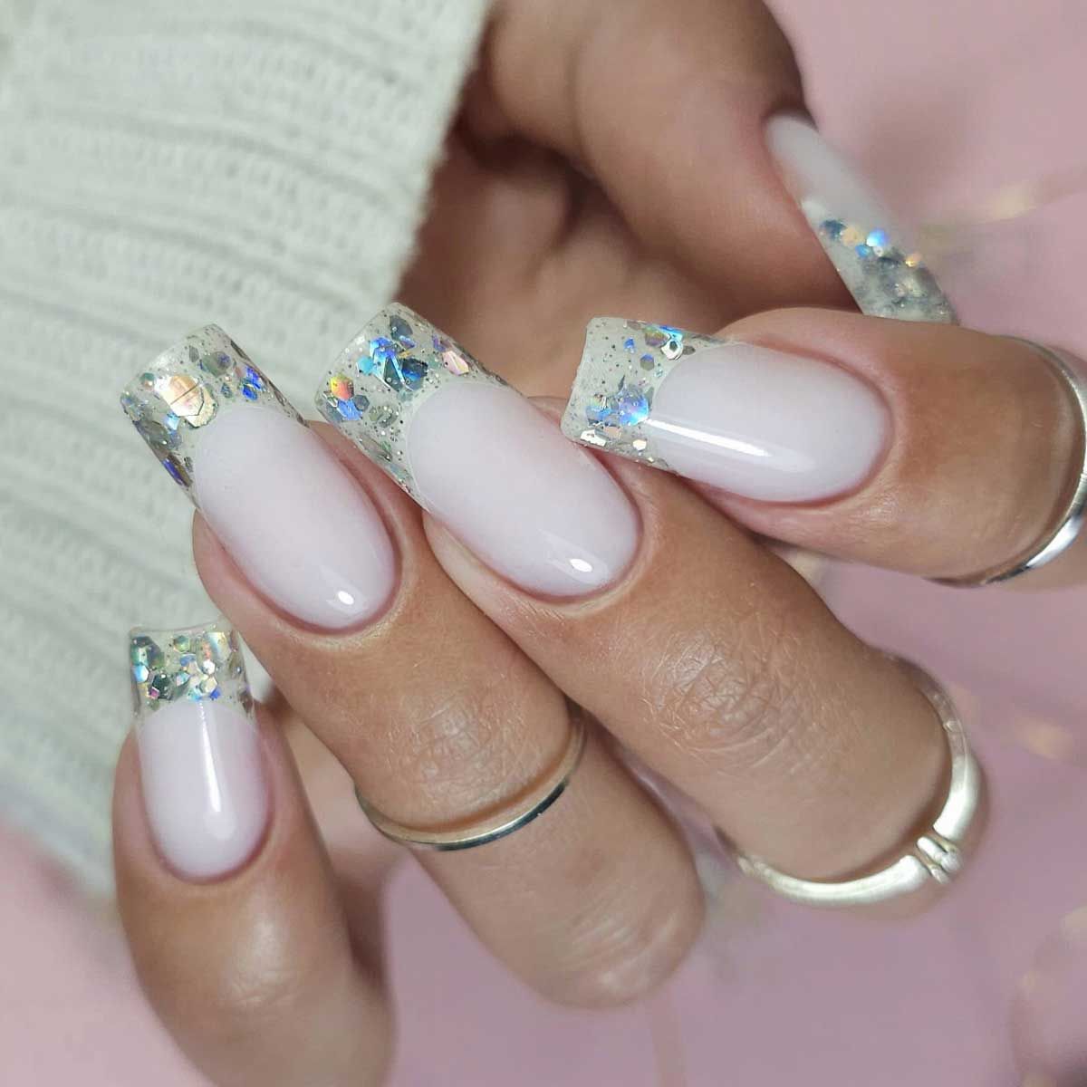 Claresa megastar silver flicker uv led art gel 10gr.