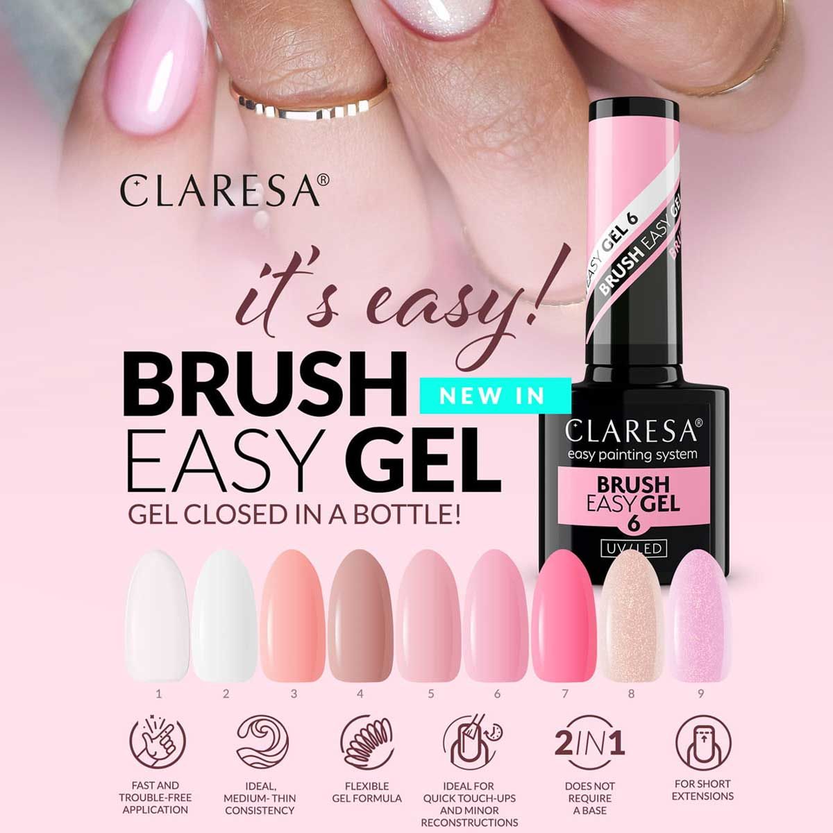 Claresa brush easy gel 7 5ml
