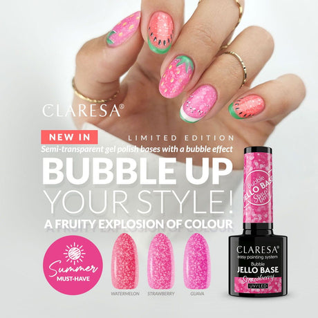 Claresa bubble jello base coat strawberry 5ml