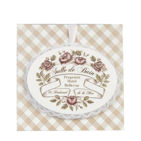 Clayre eef geurzakje rose met hanger 12x12cm