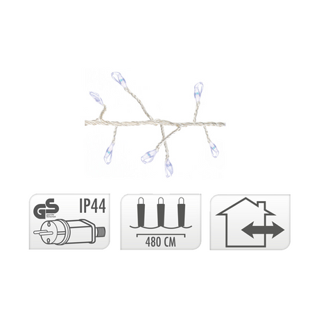 Clusterdraad wit 480 leds 480cm