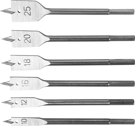 Con:p set houtfrezen 10-25mm 6dlg rood - bp302306