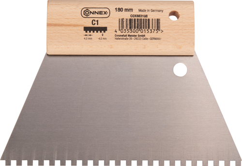 Connex lijmkam 180mm 4x4mm c1 - cox883188