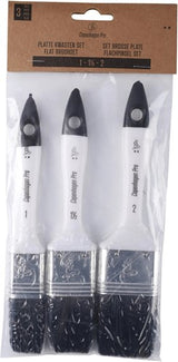 Copenhagen pro kwastenset - universeel platte kwast - maat 12-14-16 - synthetisch haar - 3-delig - vol kunststof steel - 23.900.06