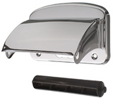 Cornat houder wc-papier met deksel rvs - t364399