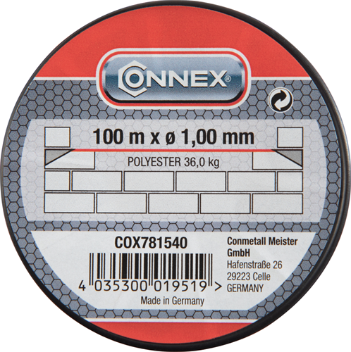 Connex metselkoord pes 1mm ro bobijn 100m - cox781540