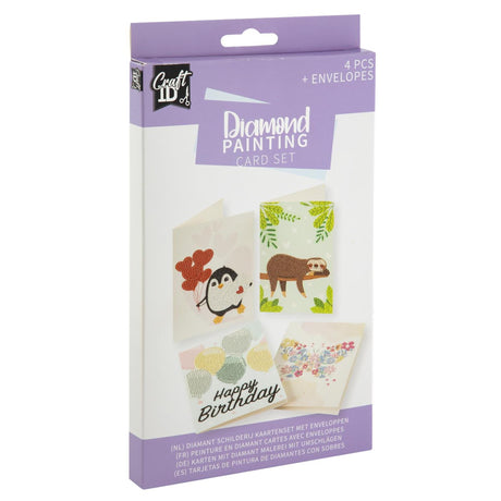 Craft id diamond painting kaarten set 18,1x13cm