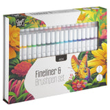 Craft id kleurset fineliner brushpen 40-delig