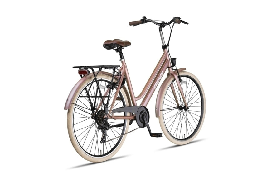 Crown new york 28 inch 53 cm dames 7v v-brakes roze
