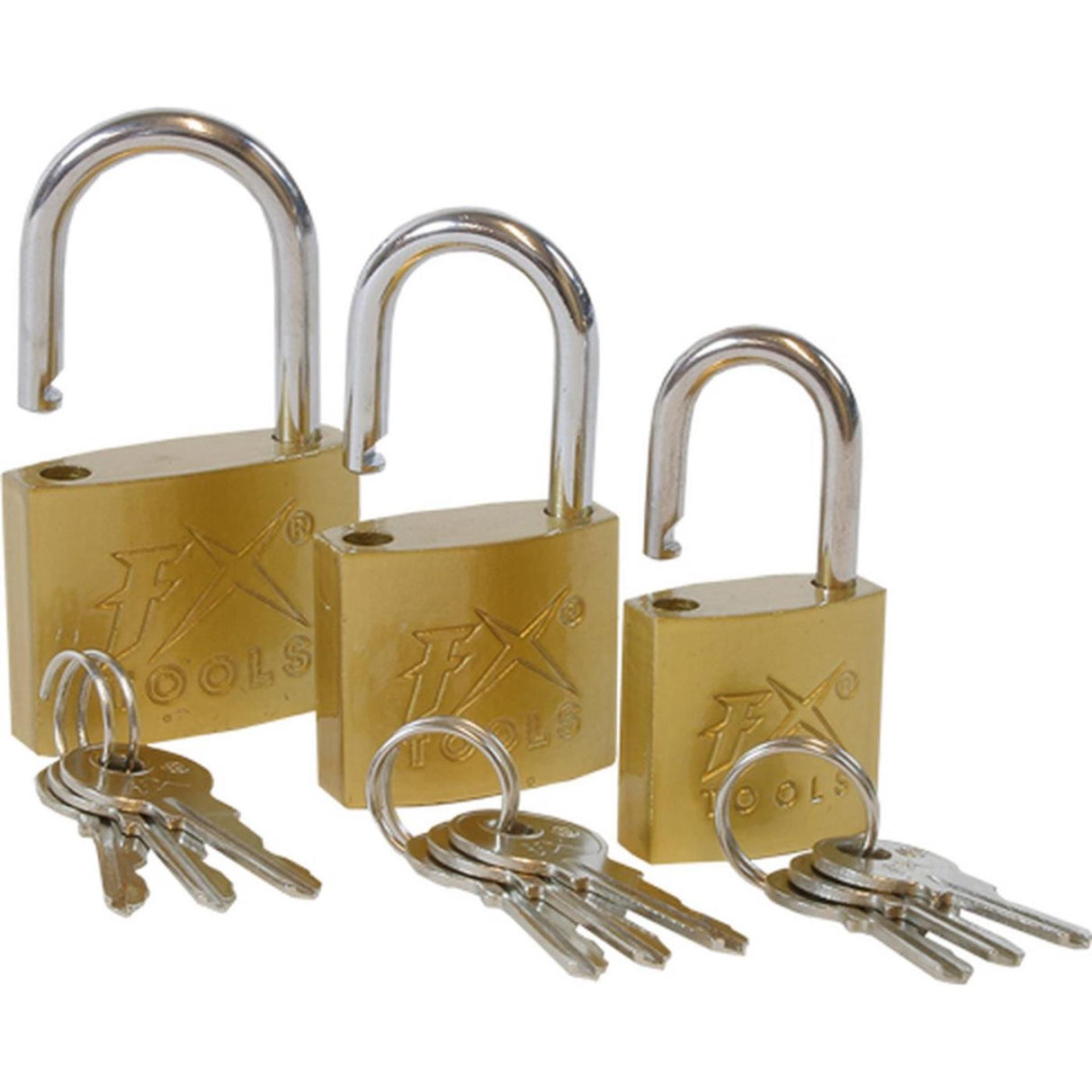 Fx tools hangslotset metaal 2,5 3 4cm