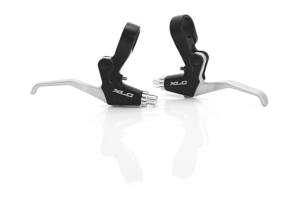 Xlc remgreep bl-v01 – voor v-brake – duimschakelaar – aluminium – zwart zilver - links