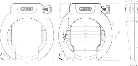 Abus Amparo 2.0 4750 XL Fietslot Zwart