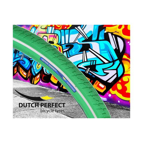 Dutchperfect buitenband dutch perfect 28 x 1.40 40-622mm anti-lek - groen met reflectie