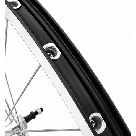 Achterwiel 28'' aluminium zac 2000 zwart geslepen velg - freewheel - vaste as