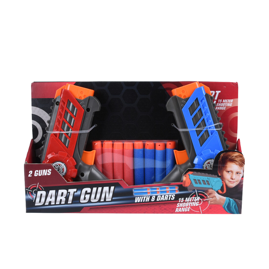 Dart gun set met 8 darts 13cm