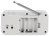 Enzo denver radio dab+ 230v of batterij + dual wekfunctie wit - 8140310