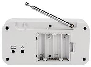 Enzo denver radio dab+ 230v of batterij + dual wekfunctie wit - 8140320