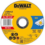 Dewalt accessoires blik 10st doorslijpschijf inox 125x1,2x22,2mm - dt42340tz-qz