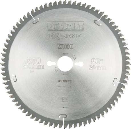Dewalt accessoires cirkelzaagbl. s40 250x30x80t - dt4287-qz