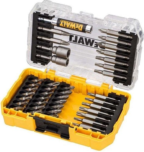 Dewalt accessoires dewalt toughcase - gereedschapskoffer - 40-delige bitset - magnetische nasadki - uithoudend staal