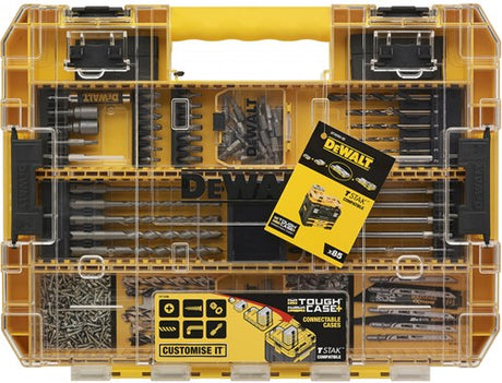 Dewalt accessoires dt70763-qz | 85-delige set, speedboren, metaalboren, sds+ beton, bits torx, tough case - dt70763-qz
