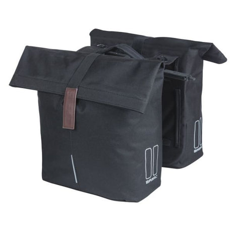 Basil tas dubbel 18333 city mik 28-32l. zwart