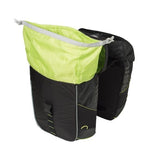 Basil Miles Double Bag - waterdichte dubbele fietstas, unisex, sportief, zwart-limoen