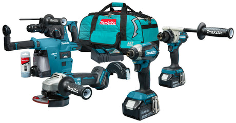 Makita dlx4155tx1 | combiset | 4 machines | 18v | 2 x 5,0ah | li-ion - dlx4155tx1