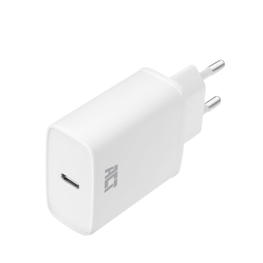 Act usb-c lader, 1-poort, 20w, power delivery, wit