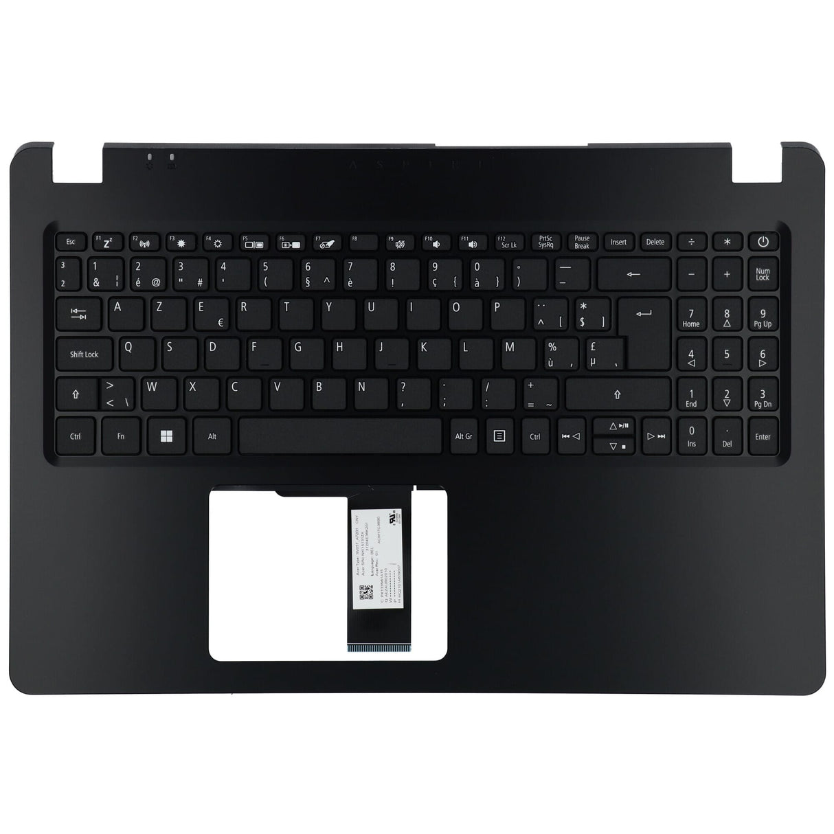 Acer laptop toetsenbord azerty be + top cover - zwart