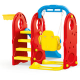Dolu 4-in-1 Speeltoestel met Glijbaan en Schommel Blauw Rood