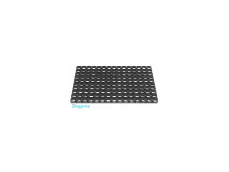 Hamat rubberen deurmat domino ring 40x60 cm zwart