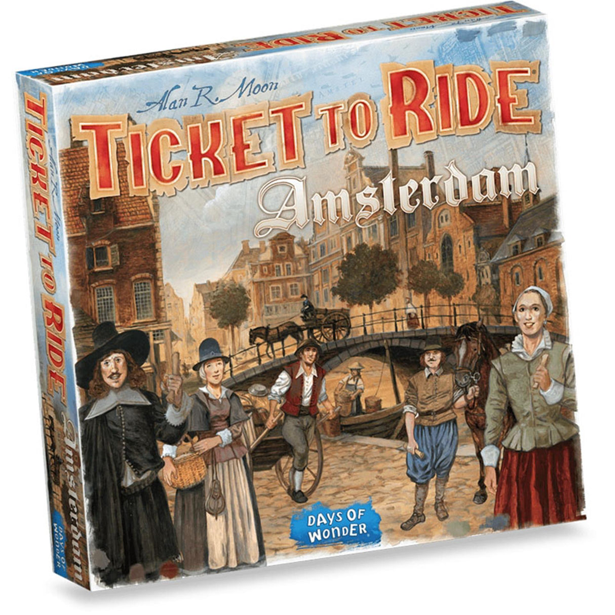 Days of wonder ticket to ride amsterdam – nederlandstalig bordspel voor 2 tot 4 spelers - snel strategisch spel vanaf 8 jaar - speel in 17e-eeuws amsterdam