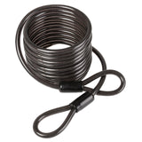 Etalagekabel 5m x 10mm met dubbele lus zwart