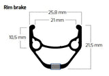 Ryde b.v. velg 26' - 14 559 zac421 aluminium cnc zilver 36 gts.