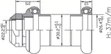 Tecora e balhoofdstel1 inch draad cartr alu 26.4 conus zilver