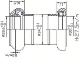 Tecora e balhoofdstel1 1 8 inch ahead cartr alu 30.0 conus zwart