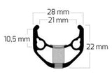Ryde b.v. velg 27.5' - 14 584 zac421 aluminium cnc zwart db 36 gts.