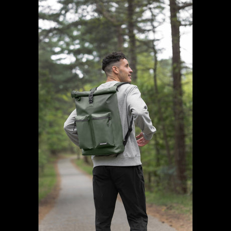 Dutchperfect urban proof backpack rolltop forest green - recycled