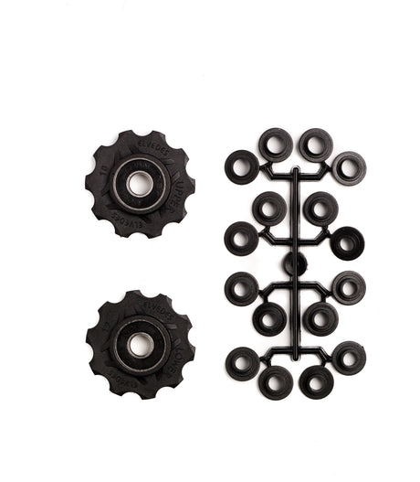 derailleurwieltjes 10 tanden 8S zwart 2 stuks