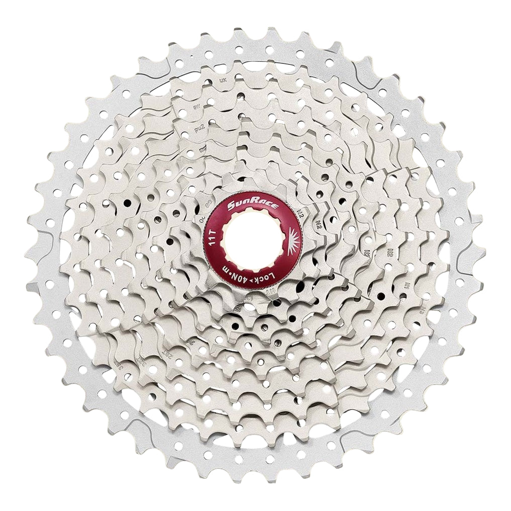 SunRace csmx3 10 speed cassette 11-42t. zilver metallic