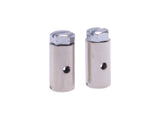 schroefnippels 15 x 8 mm zilver 2 stuks