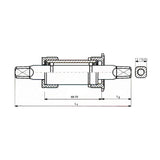 trapas Shimano JIS 113,5 31 mm zilver