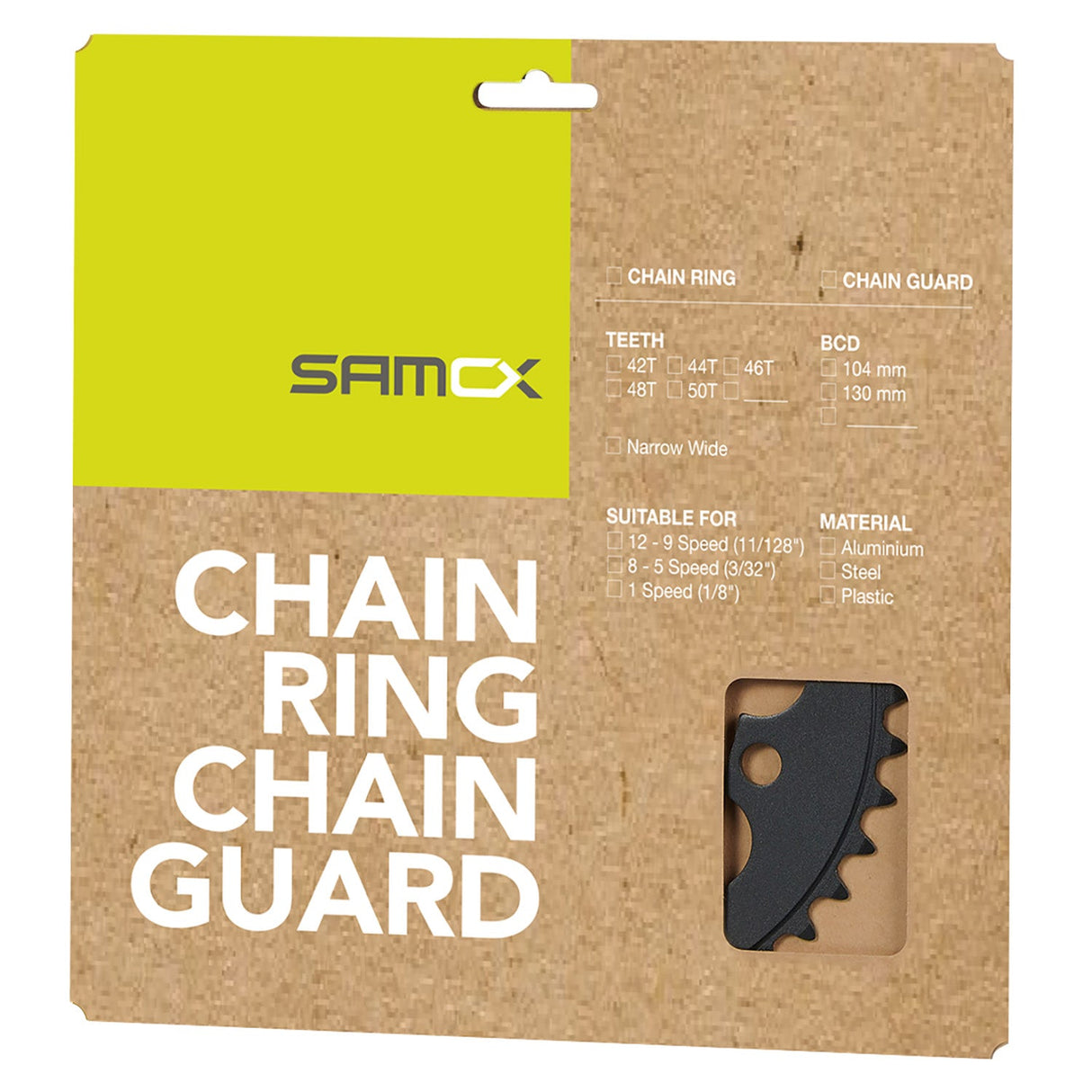 Messingschlager samox e-bike kettingblad nw 44t bcd 104 mm. 1 2x3 32 en 11 128 staal zwart
