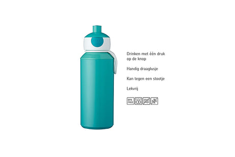 Mepal pop-up drinkfles campus - 400 ml - sluit goed af - drinkbeker voor kinderen - paw patrol girls