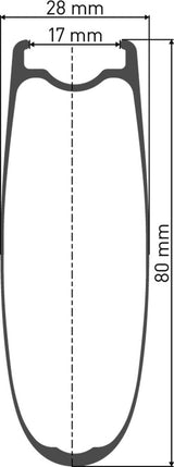 Dt swiss arc 1400 dicut® 80 28 shimano hg carbon rear wheel