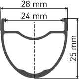 Dt swiss gr 1600 spline® 25 28 disc front wheel